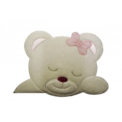 Iron-on Patch - Cute Teddy Bear - Pink